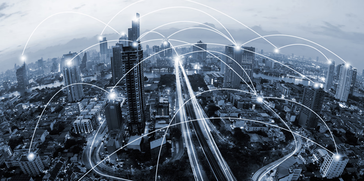 Mesh sensor links spanning a dense urban skyline